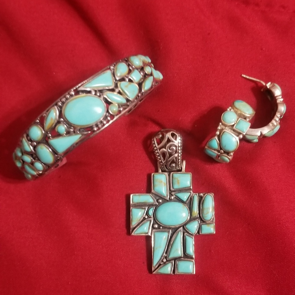 Sterling silver Turquoise set